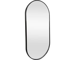 Spiegel Picciano hangend 30x60 cm zwart mat