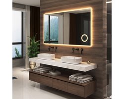 Spiegel Racale met LED verlichting 70x100x3 cm wit