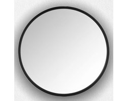 Spiegel - rond - ⌀40 cm - zwart - muurspiegel - woonkamer - slaapkamer - muurdecoratie