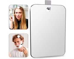 Spiegel - Scheerspiegel - Douchespiegel - Badkamerspiegel - Anti-condens scheerspiegel - Anti-condens make-upspiegel - Wandspiegel, geschikt voor badkamer, keuken, camping, etc., 13x17 cm