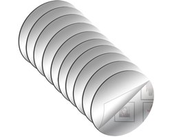 Spiegel Sticker - 10 stuks - Deurspiegel - Zelfklevende Spiegel - Wandspiegel - Plakspiegel - Rond Wandspiegel - Geschikt voor badkamers, woonkamers, slaapkamers en kledingkasten - 10 x 10 cm