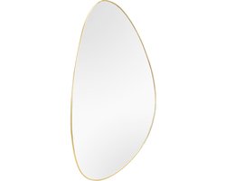 Spiegel - Trio Uca - Ovaal - Inclusief Lijst - Goud - Metaal