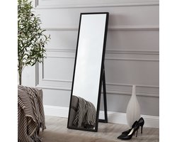 Spiegel vrijstaand Giovinazzo verstelbaar 152,8x37,8 cm zwart