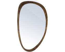Spiegel - Wandspiegel - Asymmetrisch - Asymmetrische Spiegel - Ovaal - Ovale Spiegel - Bruin - 120 cm