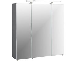 Spiegelkast 70 x 75 x 16 cm antraciet badkamermeubel 146691 Schildmeyer