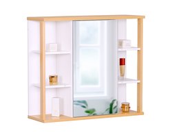 Spiegelkast badkamer - 64 x 62 x 21 cm - bamboe
