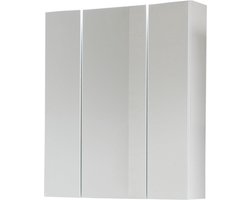 Spiegelkast Monte - Badkamer - Opbouwmaat 60 x 74 x 18 cm - Wit - Trendteam Smart Living