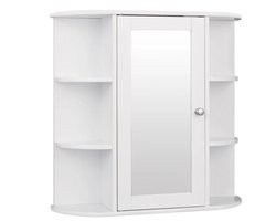 Spiegelkast - Spiegelkast Badkamer - Badkamerkast - Badkamermeubel - Met Spiegel - Opbergruimte - Wit