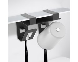 Spiegelkastje met Tandenborstelhouder voor Badkamer, Ruimtebesparend Ontwerp, Eenvoudige Installatie en Afvoersysteem, Geschikt voor Planken tot 2 cm Dikte (2 Bekers)