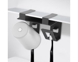 Spiegelkastje met Tandenborstelhouder voor Badkamer, Ruimtebesparend Ontwerp, Eenvoudige Installatie en Afvoersysteem, Geschikt voor Planken tot 2 cm Dikte (2 Bekers)