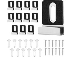 Spiegelklemmen set – 12 bevestigingsclips voor zware wandspiegels inclusief schroeven en rubber pads