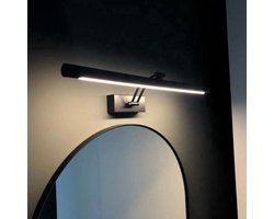 Spiegellamp - Badkamerverlichting - Badkamerlamp - Spiegel Verlichting - Spiegelverlichting - Badkamer - Mat Zwart - 55 cm