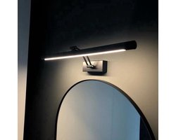 Spiegellamp - Spiegel Verlichting - Spiegelverlichting - Badkamer - Mat Zwart - 55 cm