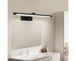 Spiegellamp - Spiegel Verlichting - Spiegelverlichting - Badkamer - Mat Zwart - 55 cm