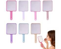 Spiegels voor make-up – Inclusief witte, roze, magenta, lila, paarse, blauwe en lichte gele kleuren – Ideaal voor dagelijks gebruik, reizen en cadeau – Compact en handig ontwer