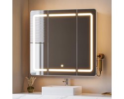 Spiegelskast Badkamer met Verlichting en Spiegeldeur