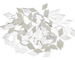 Spiegeltegels - 2.5 * 1.2cm - 200 Stukken - Spiegelglas - Voor DIY Projecten en Woondecoratie - Mozaïek Decor Spiegels voor Woonkamer en Slaapkamer