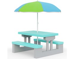 Spielwerk Kinder Tuinset – Incl. Parasol UV-bescherming - Mint Grijs