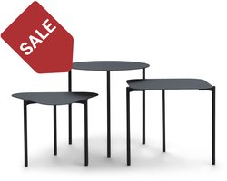 Spinder Design bijzettafel Do-Re-Mi - Zwart - Set van 3 - Staal