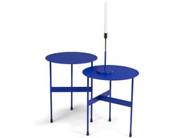 Spinder Design bijzettafel Mira Low - Ultramarine- Ø 40 - Staal