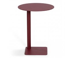 Spinder Design bijzettafel Sunny 50 - Burgundy - Ø 40 - Staal
