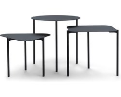Spinder Design DO-RE-MI Bijzettafels set van 3 - Zwart