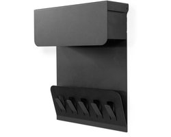 Spinder Design Kapstok Keeper - Zwart - 5 haken - opbergvak - Staal