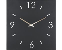 Spinder Design klok Time 80 x 80 - Zwart - Staal
