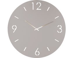 Spinder Design klok Time Ø 60 - Silky Taupe - Staal