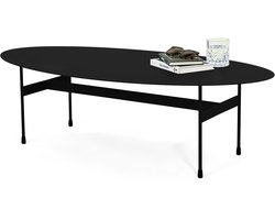Spinder Design salontafel Mira Oval - Zwart - Staal