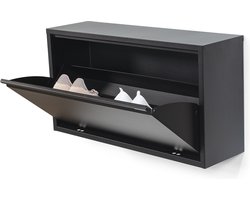 Spinder Design schoenenkast Billy 1 Maxi - Zwart - 6 paar schoenen - Staal