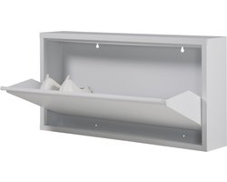 Spinder Design schoenenkast Billy 1 - Wit - 3 paar schoenen - Staal