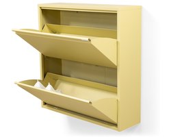 Spinder Design schoenenkast Billy 2 - Butter Yellow - 12 paar schoenen - Staal