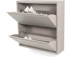 Spinder Design schoenenkast Billy 2 - Silky Taupe - 12 paar schoenen - Staal