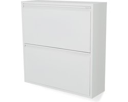 Spinder Design schoenenkast Billy 2 - Wit - 12 paar schoenen - Staal