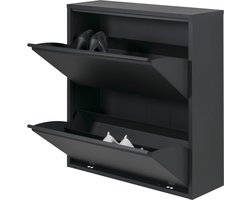 Spinder Design schoenenkast Billy 2 - Zwart - 12 paar schoenen - Staal