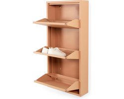 Spinder Design schoenenkast Billy 3 - Clay Terra - 6 paar schoenen - Staal