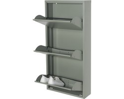 Spinder Design schoenenkast Billy 3 - Dusty Green - 6 paar schoenen - Staal
