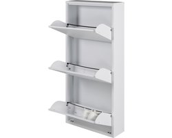 Spinder Design schoenenkast Billy 3 - Wit - 6 paar schoenen - Staal