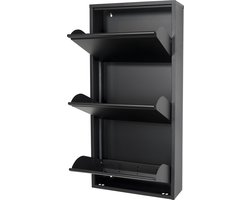 Spinder Design schoenenkast Billy 3 - Zwart - 6 paar schoenen - Staal