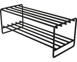 Spinder Design schoenenrek Clint SR - Zwart - 6 paar schoenen - Staal