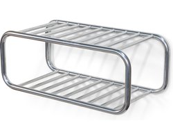 Spinder Design schoenenrek Retro Schoenenrek - Groovy Chrome - 4 paar schoenen - Staal