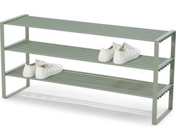 Spinder Design schoenenrek Rex SR 2 - 100 Cm - Dusty Green - 16 paar schoenen - Staal