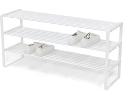 Spinder Design schoenenrek Rex SR 2 - Wit - 100 cm - Staal