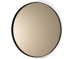 Spinder Design spiegel Donna 3 - Zwart / Bronsglas - Ø 60 - Staal