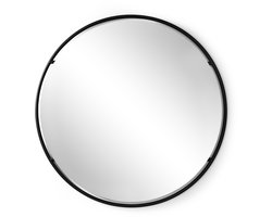 Spinder Design spiegel Orbis L - Zwart - Ø 120 - Staal