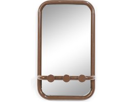 Spinder Design spiegel Retro Spiegel - Chocolate Brown - 3 haken - Staal