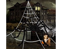Spinnenweb Tuin Halloween Zwart Reusachtige Rekwisieten Decor Decor Binnen