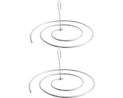Spiraal Blad Hanger 304 Roestvrij staal Ruimtebesparende Hangers voor Laken Bedspreien Coverlets Matrassen Tafelkleden Sofa Covers Dekens Sjaals Capes [Pakket 2]