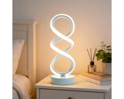 Spiraal Lamp - Tafellamp - Nachtlamp - Moderne Decoratieve Lamp - 3 Kleurtemperaturen - Energiebesparing - voor Slaafkamer, Woonkamer